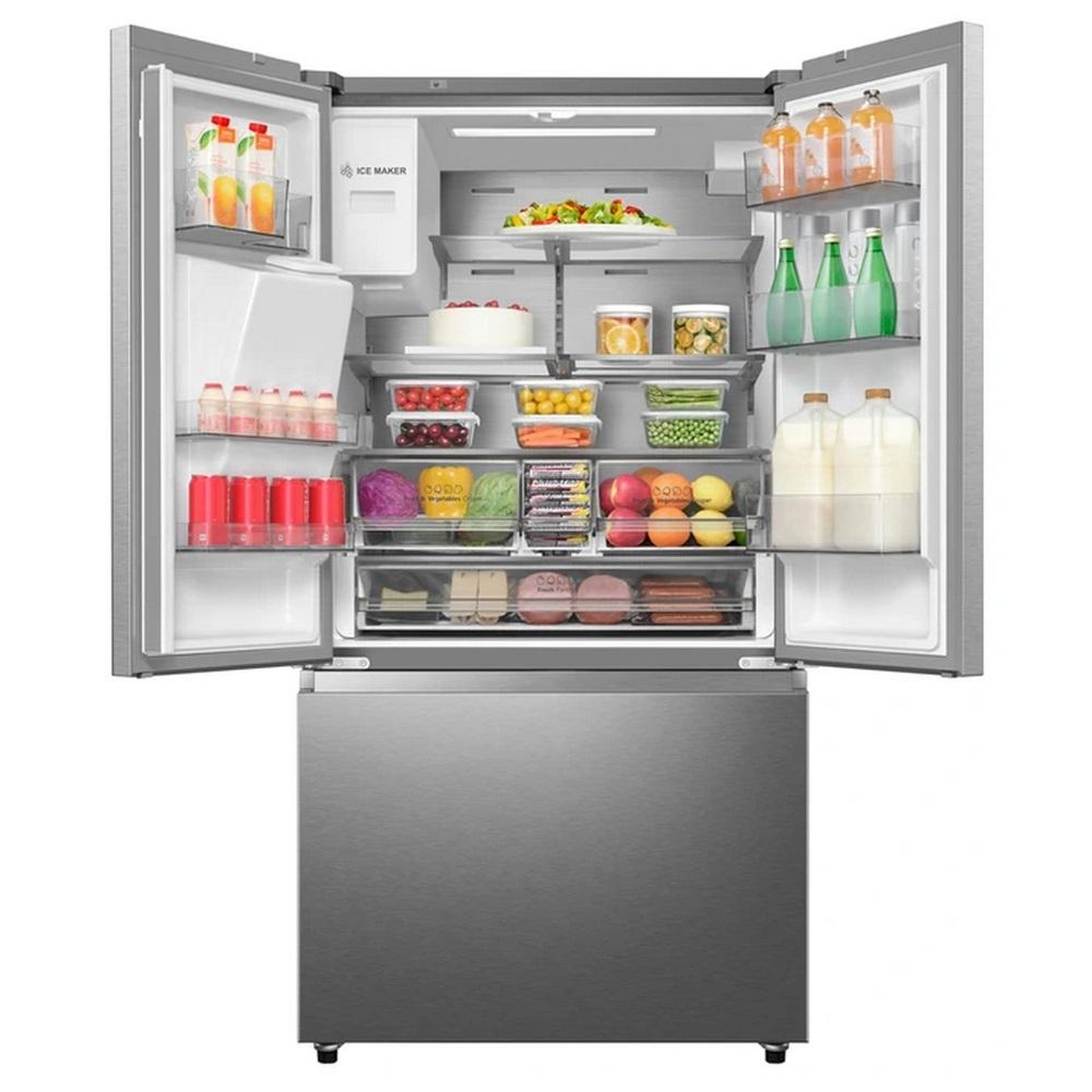 Voir la diapositive 3 : Hisense Réfrigérateur américain 91cm 612l nofrost - rf793n4sase