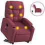 Voir la diapositive 2 : VIDAXL Fauteuil inclinable de massage electrique Rouge bordeaux Tissu
