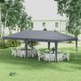 Voir la diapositive 3 : OUTSUNNY Tonnelle barnum de jardin pop-up pliant 5,85L x 2,95l x 2,7H m sac inclus acier époxy oxford haute densité gris