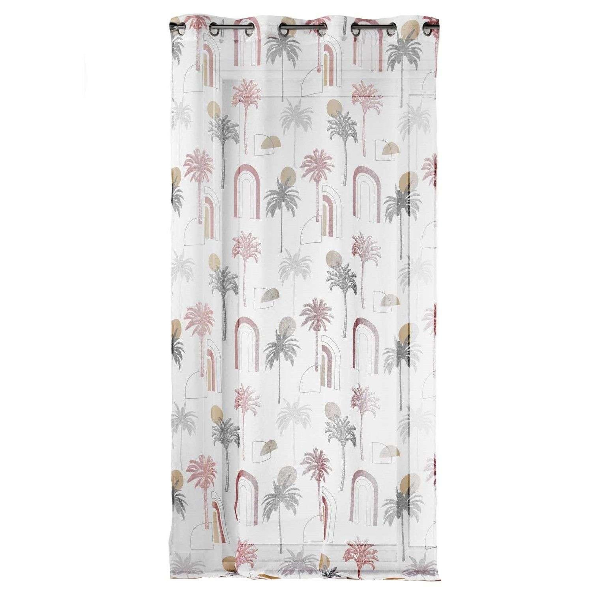 Douceur d'Intérieur Voilage à œillets alachua - voile sablé imprimé - 140 x 240 cm
