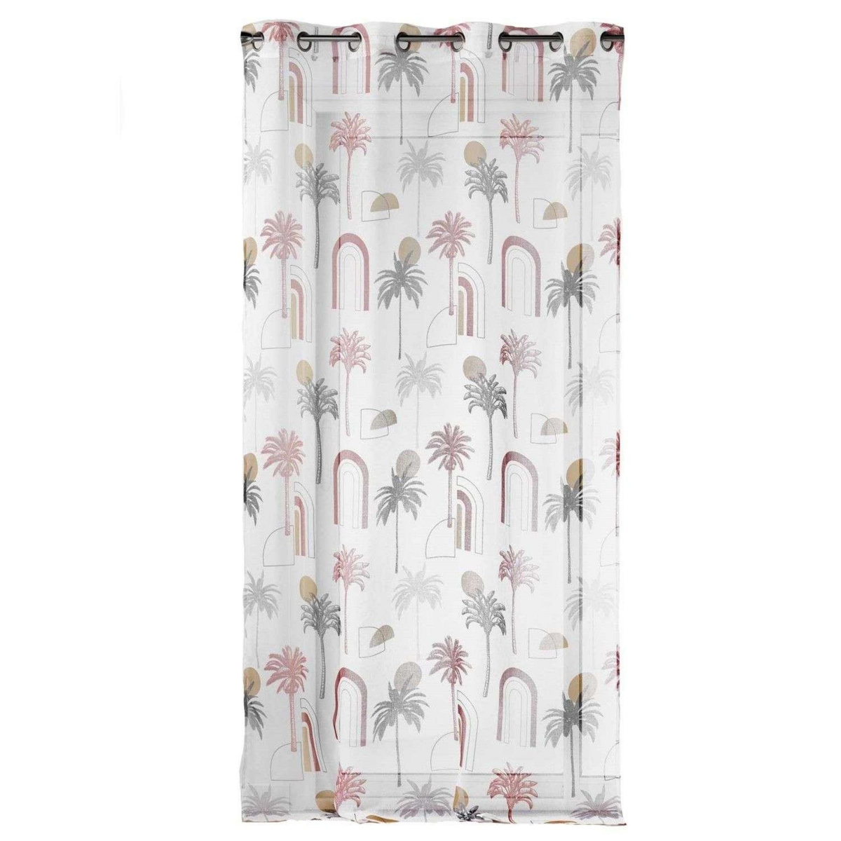 Douceur d'Intérieur Voilage à œillets ALACHUA - Voile sablé imprimé - 140 x 240 cm