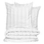 Voir la diapositive 2 : ATMOSPHERA Housse de couette 240x220 + 2 taies coton satiné blanc