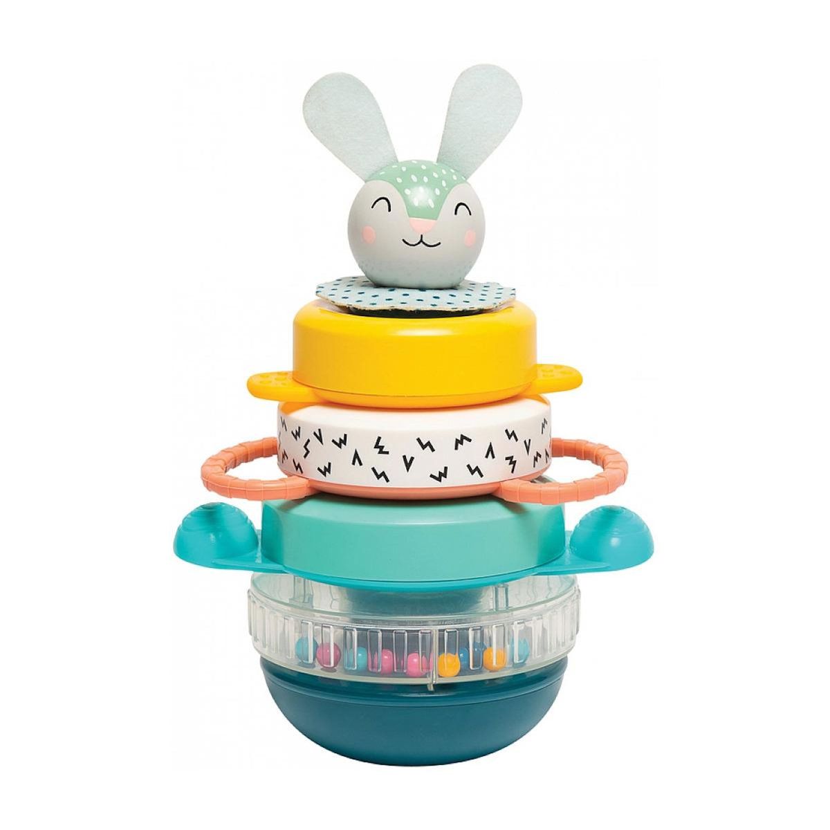 TAF TOYS Pyramide Lapin en plastique et tissu