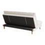 Voir la diapositive 4 : CONCEPT USINE Canapé convertible 3 places en tissu beige VASCO