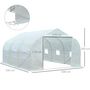 Voir la diapositive 3 : OUTSUNNY Serre tunnel de jardin 3,5 x 3 x 2 m grande taille 6 fenêtres blanc