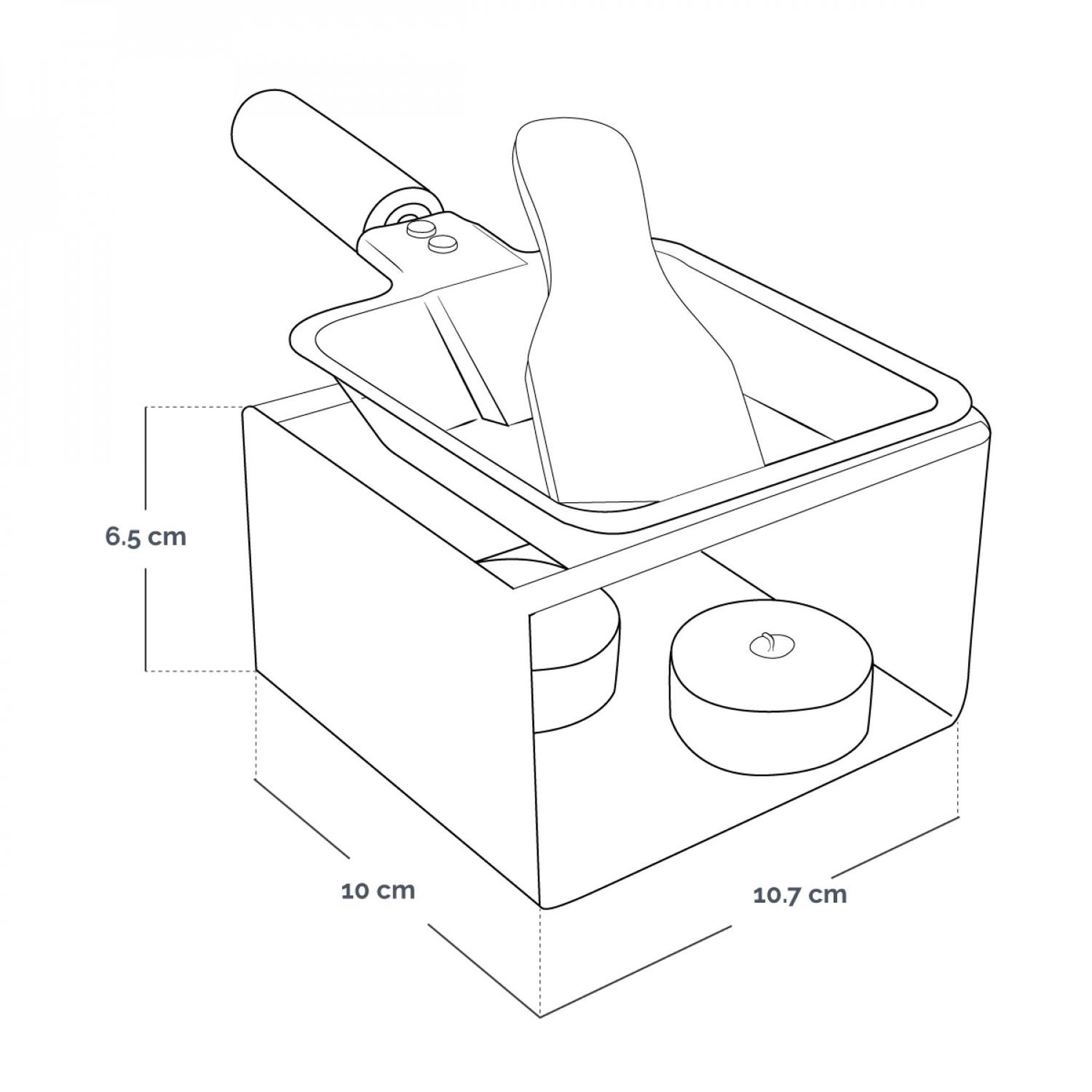 Voir la diapositive 3 : LINXOR Appareil à raclette à la bougie en métal, spatule et bougies incluses - 1 personne