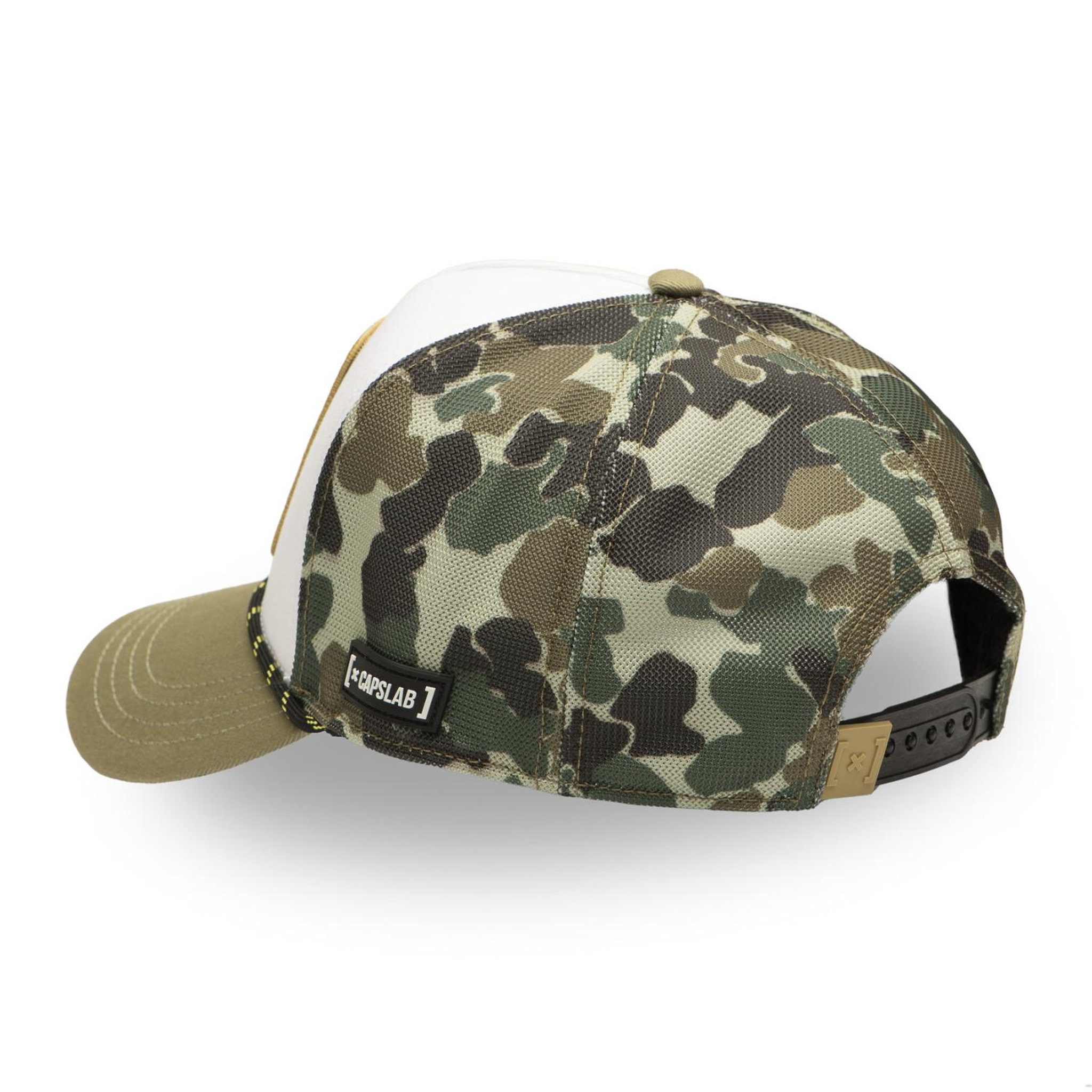 Voir la diapositive 4 : CAPSLAB Casquette trucker premium avec filet One piece Zoro Camo