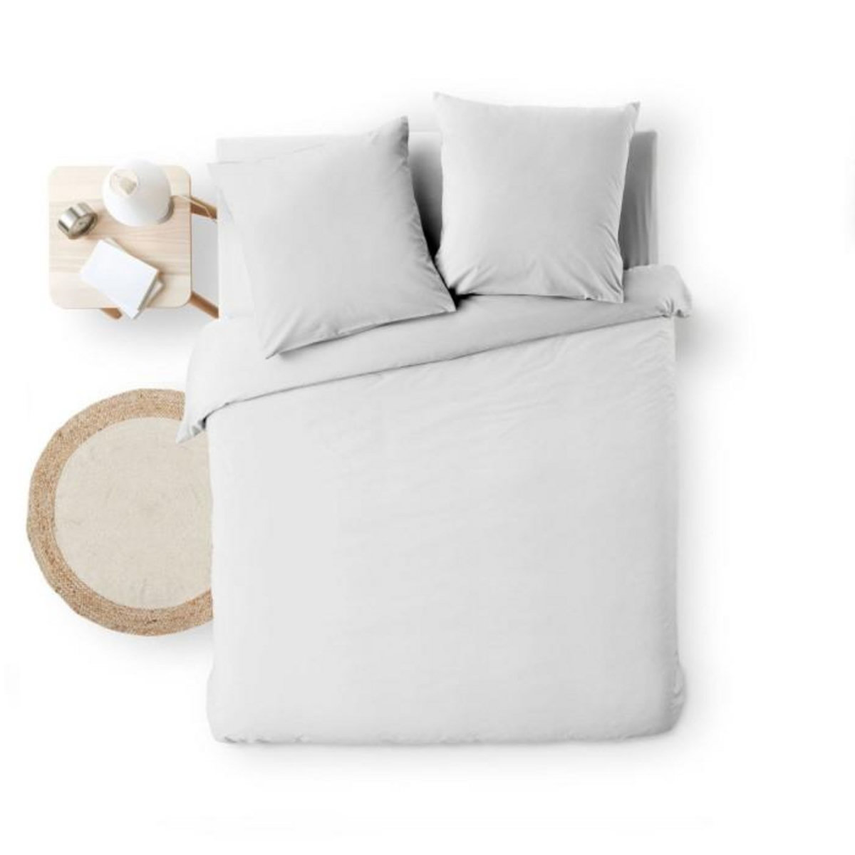 Paris Prix Parure de Lit 3 Pièces  Meline  240x220cm Blanc