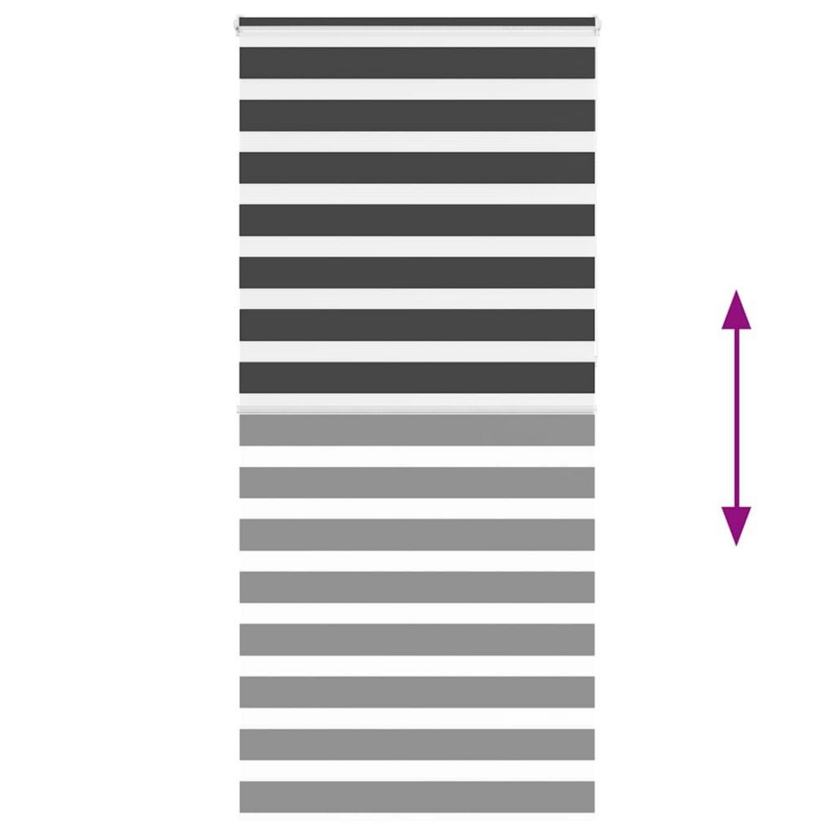 VIDAXL Store zebre noir 105x230 cm largeur du tissu 100,9 cm polyester