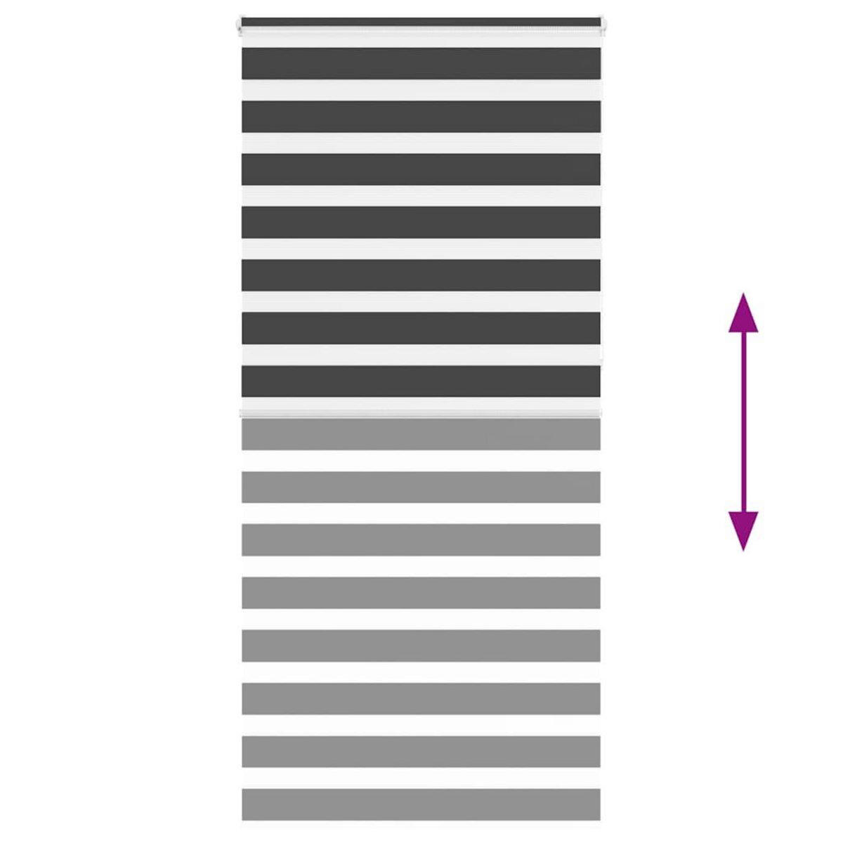 VIDAXL Store zebre noir 105x230 cm largeur du tissu 100,9 cm polyester