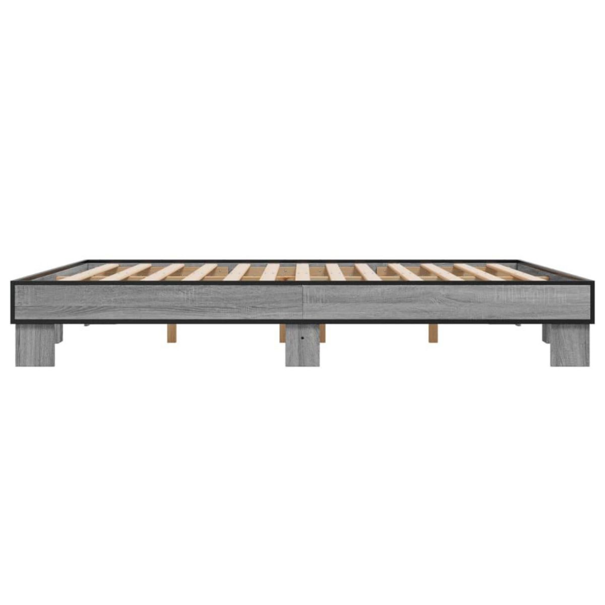 VIDAXL Cadre de lit sans matelas sonoma gris 200x200 cm