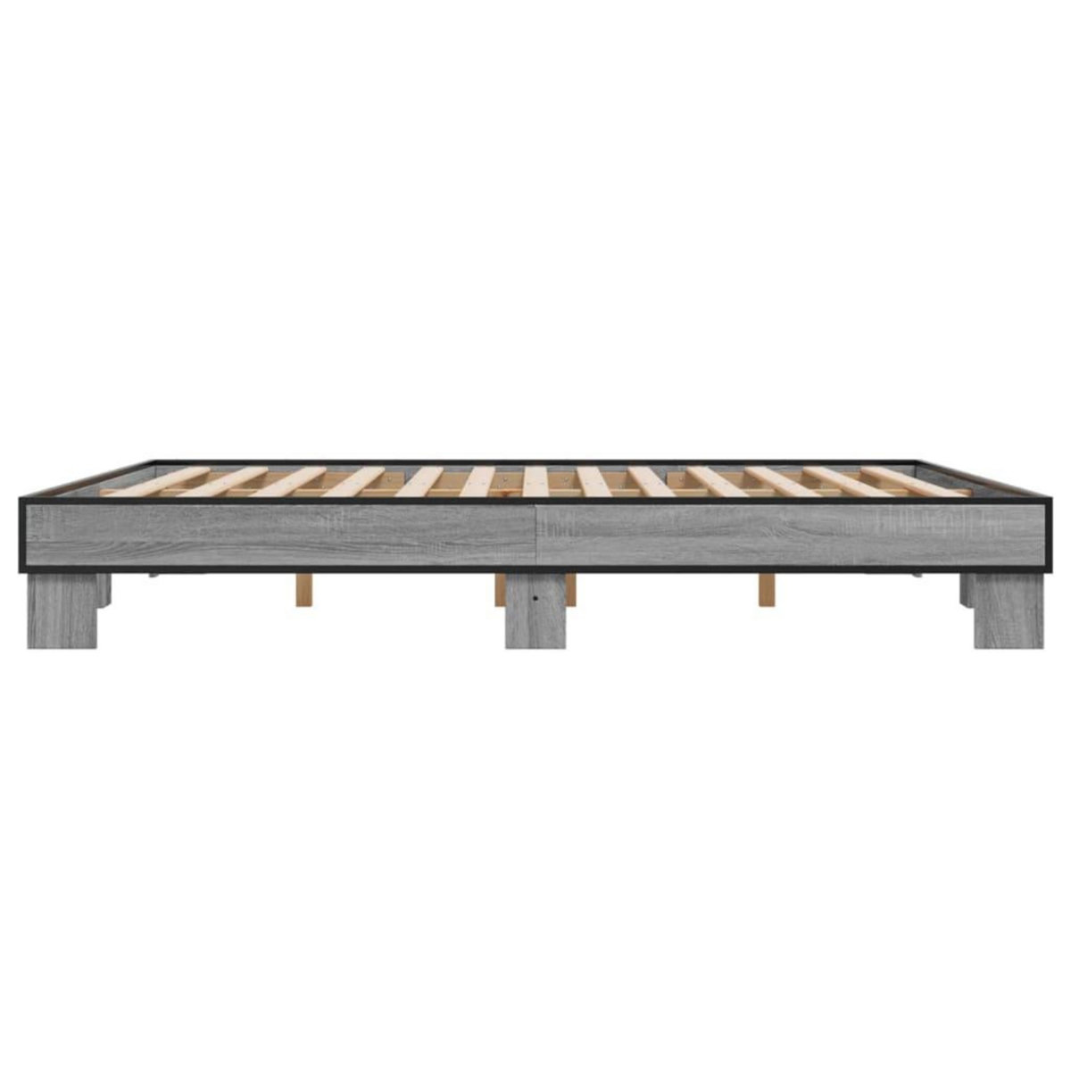 VIDAXL Cadre de lit sans matelas sonoma gris 200x200 cm
