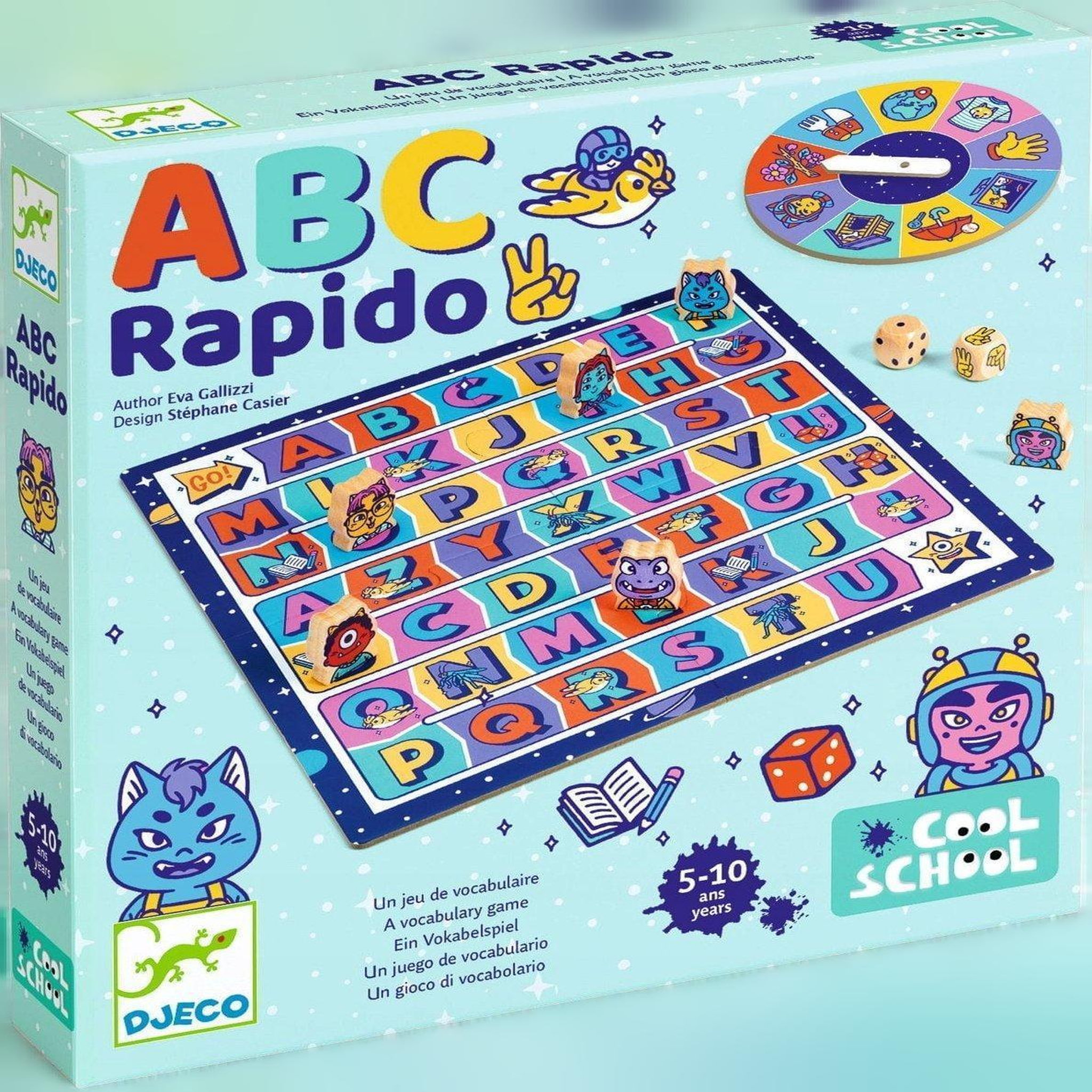 Voir la diapositive 3 : Djeco Jeu de société Djeco ABC Rapido coloré