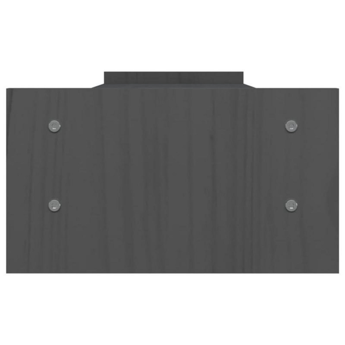 VIDAXL Support de moniteur Gris 100x27x15 cm Bois de pin solide