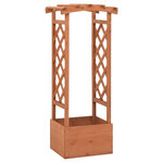 VIDAXL Jardiniere a treillis avec arche 49x39x117 cm Bois de sapin
