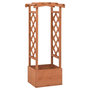 Voir la diapositive 1 : VIDAXL Jardiniere a treillis avec arche 49x39x117 cm Bois de sapin