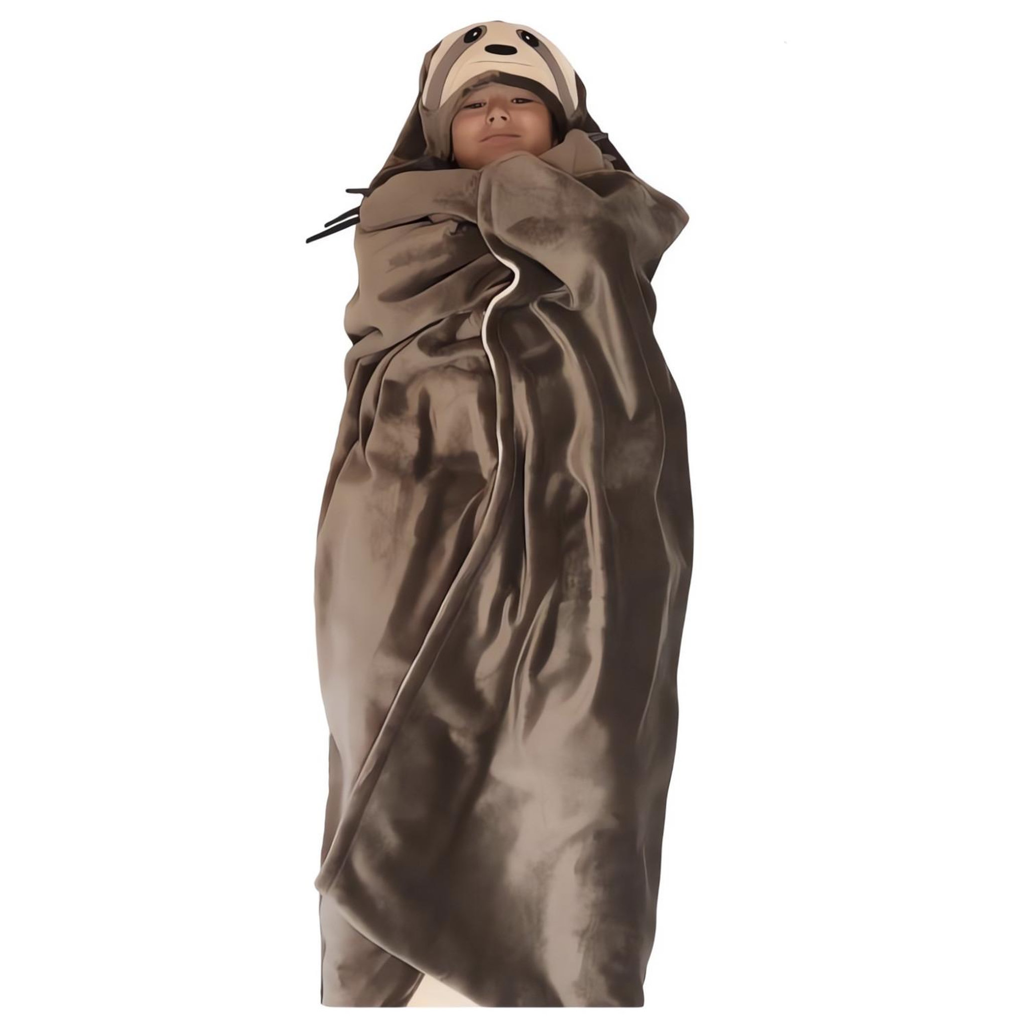 Voir la diapositive 2 : SOLEIL D'OCRE Plaid polaire 116x134 cm PARESSEUX