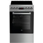 Voir la diapositive 2 : Beko Cuisinière vitrocéramique FSE57300GX