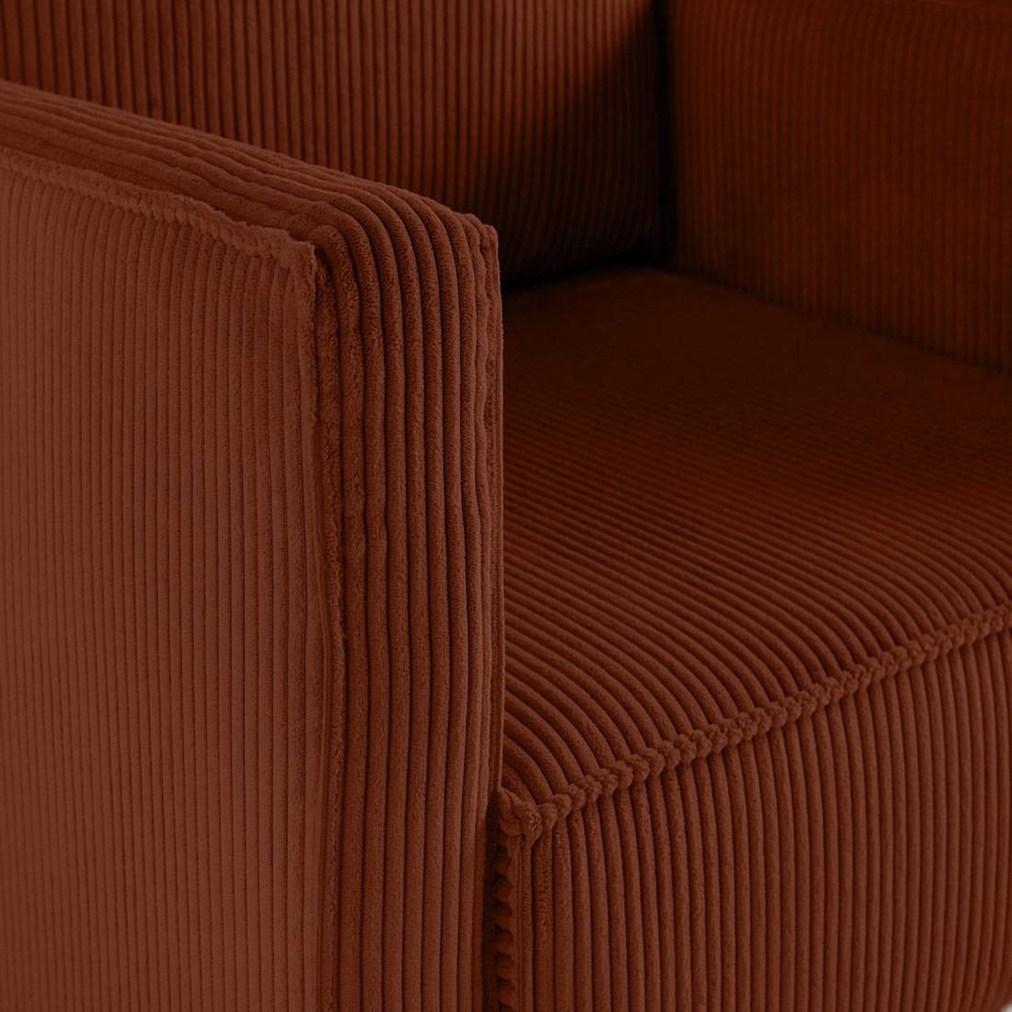 Voir la diapositive 5 : LISA DESIGN Charlie - fauteuil - pieds hauts - en velours côtelé