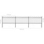Voir la diapositive 6 : VIDAXL Cloture de jardin avec dessus en cerceau Acier 5,1 x 1 m Noir