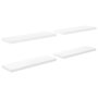 Voir la diapositive 2 : VIDAXL Etagere murale flottante 4 pcs Blanc brillant 80x23,5x3,8cm MDF