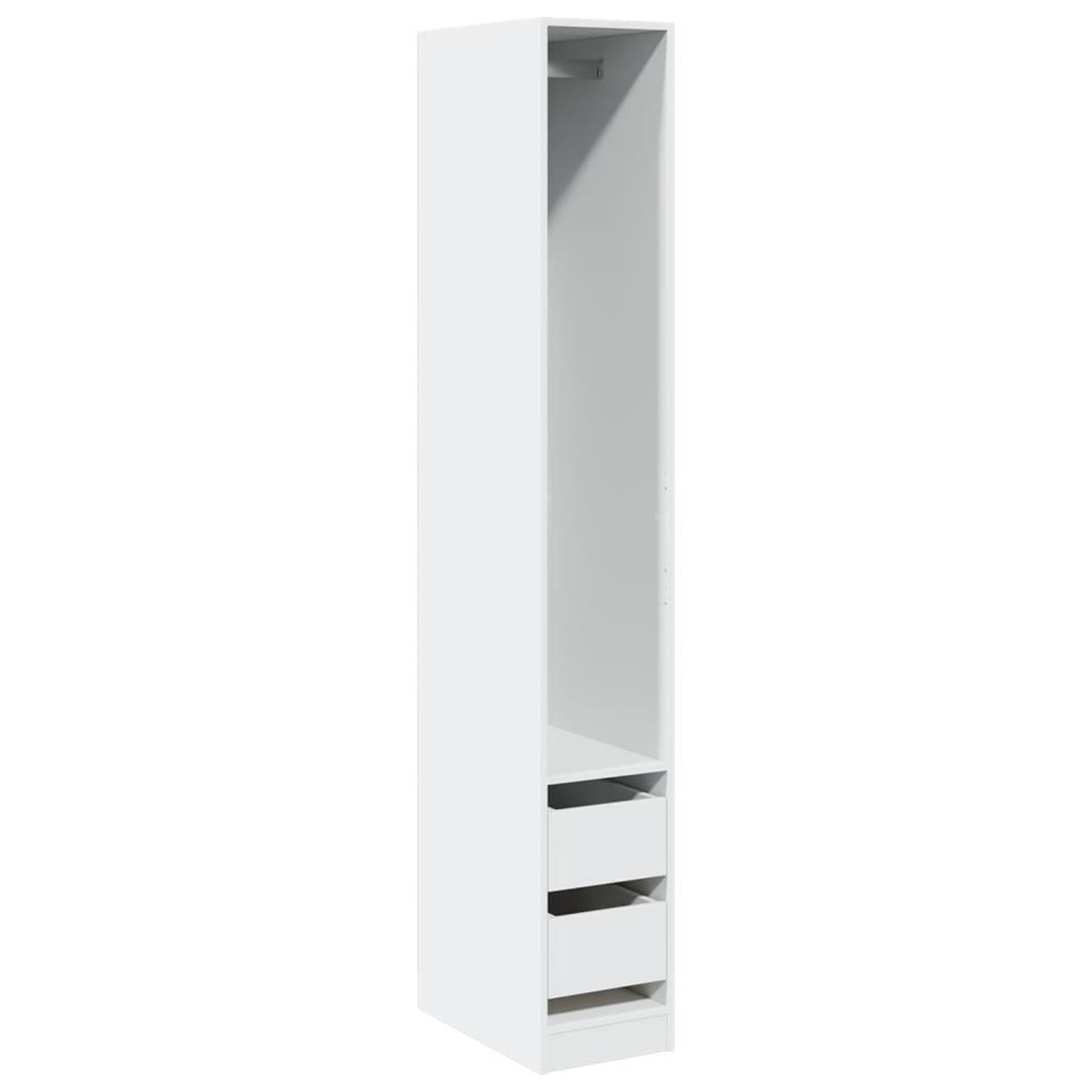 Voir la diapositive 2 : VIDAXL Garde-robe Blanc 30x50x200 cm Bois d'ingenierie