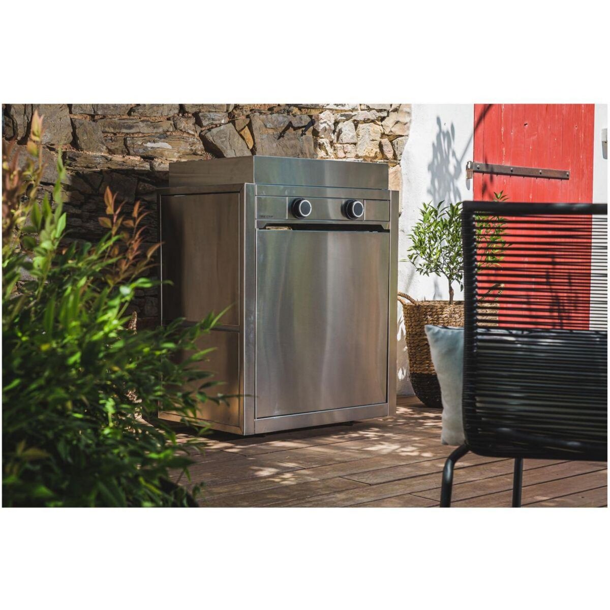 FORGE ADOUR Couvercle plancha INOX MODERN 60 CHARNIERES