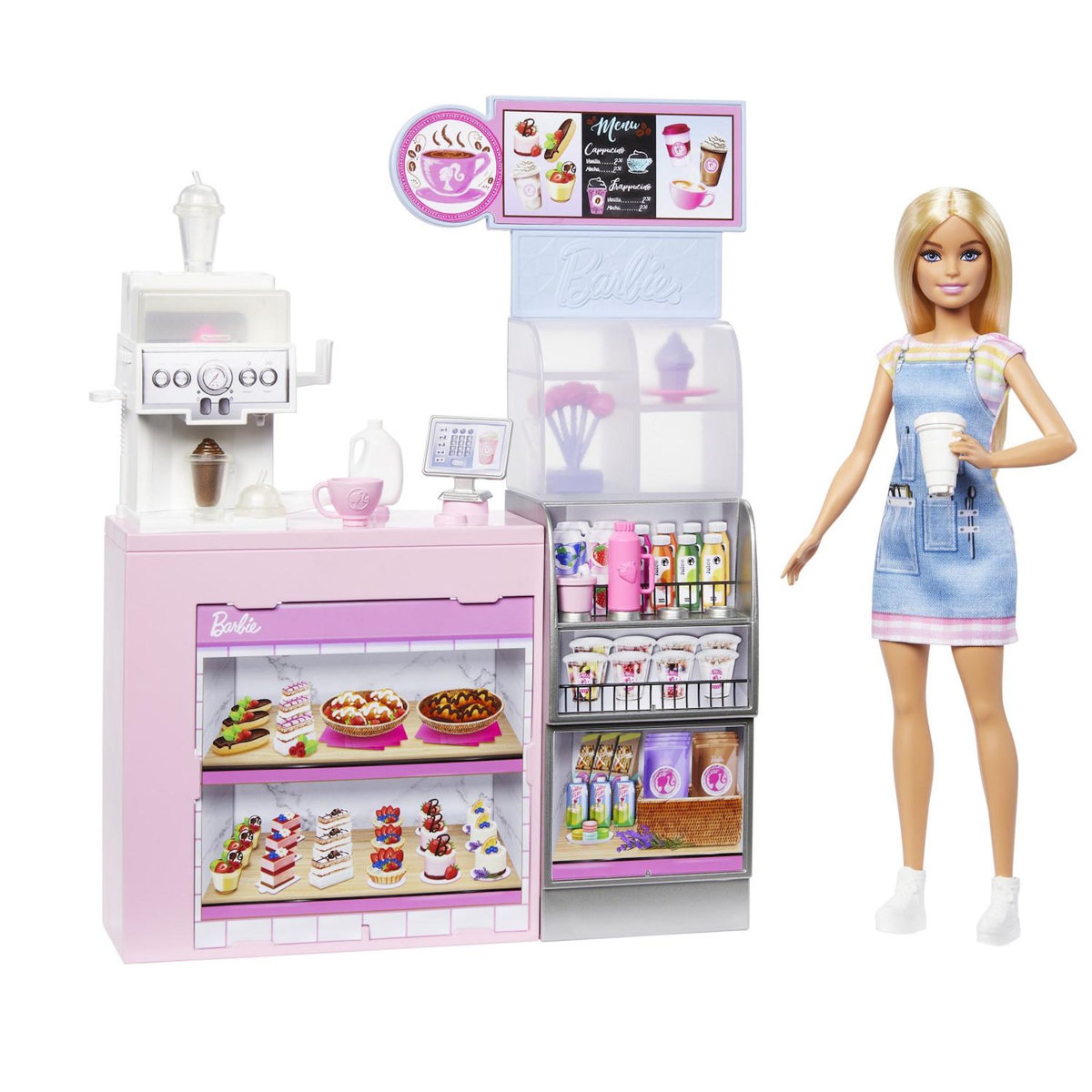 MATTEL Coffret Pause Café Barbie avec poupée barista et accessoires