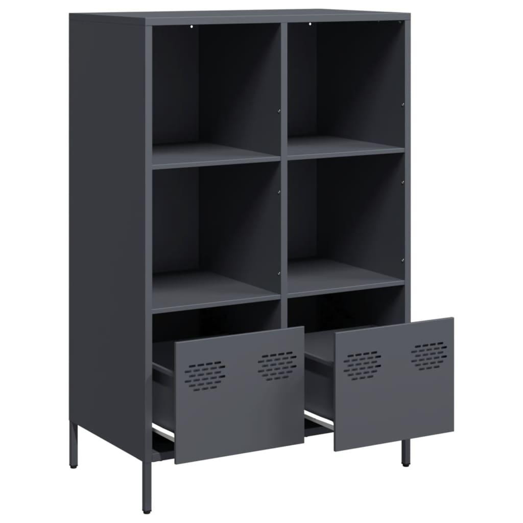 Voir la diapositive 4 : VIDAXL Buffet haut anthracite 68x39x103,5 cm acier