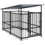 Voir la diapositive 2 : VIDAXL Chenil d'exterieur avec toit pour chiens Acier 1,88 m²