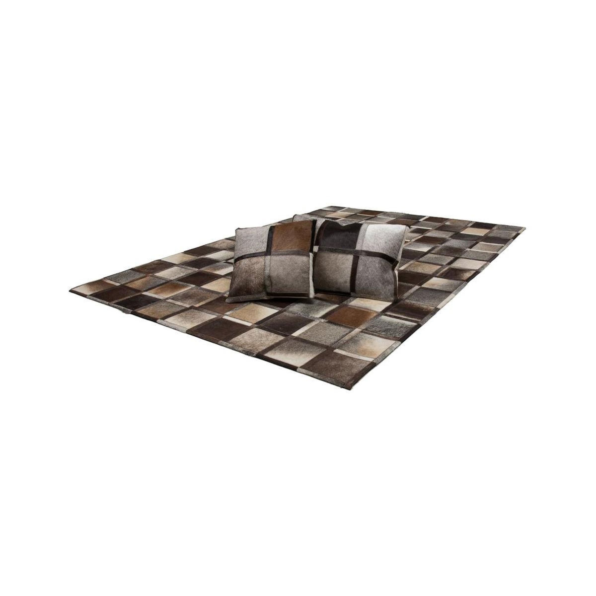 Paris Prix Coussin Déco en Cuir  Lavish  40x60cm Gris