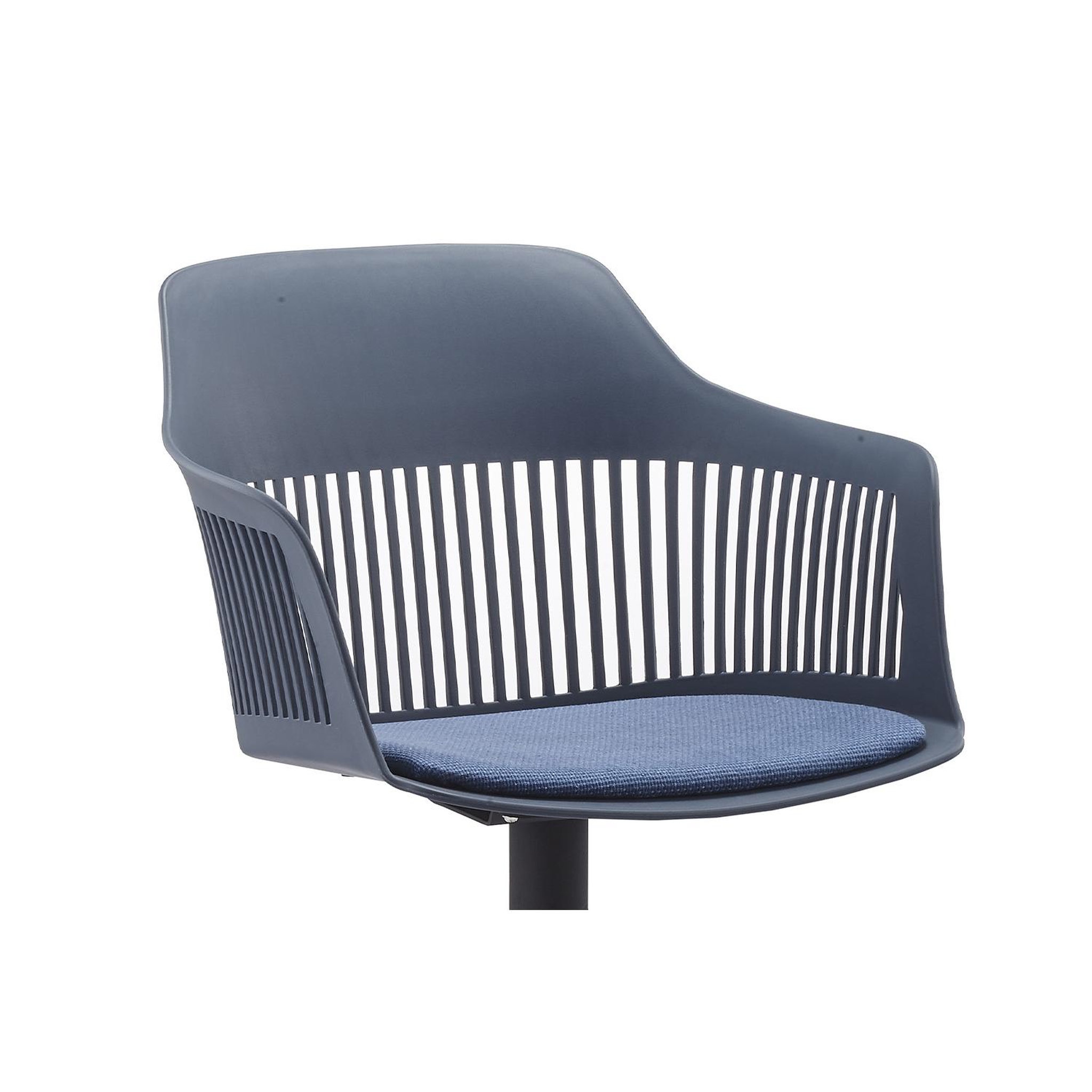 Voir la diapositive 3 : CONCEPT USINE Chaise design avec accoudoirs bleu foncé ANAÏS