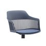 Voir la diapositive 3 : CONCEPT USINE Chaise design avec accoudoirs bleu foncé ANAÏS