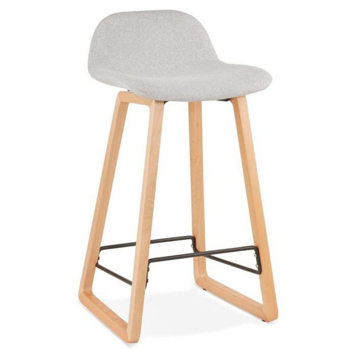 Paris Prix Tabouret de Bar Design  Talik  86cm Gris & Naturel