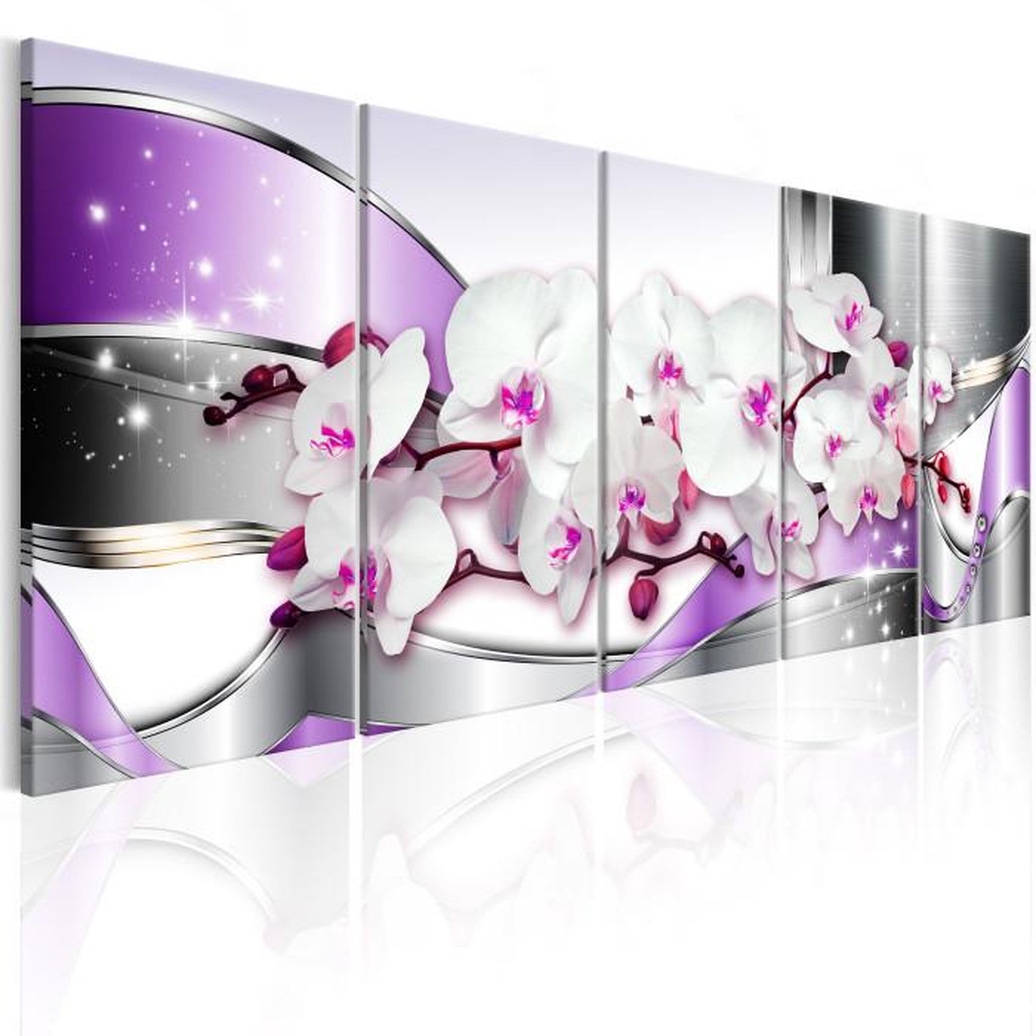 Paris Prix Tableau Imprimé  Purple Ribbons. Coloris disponibles : Multicolore