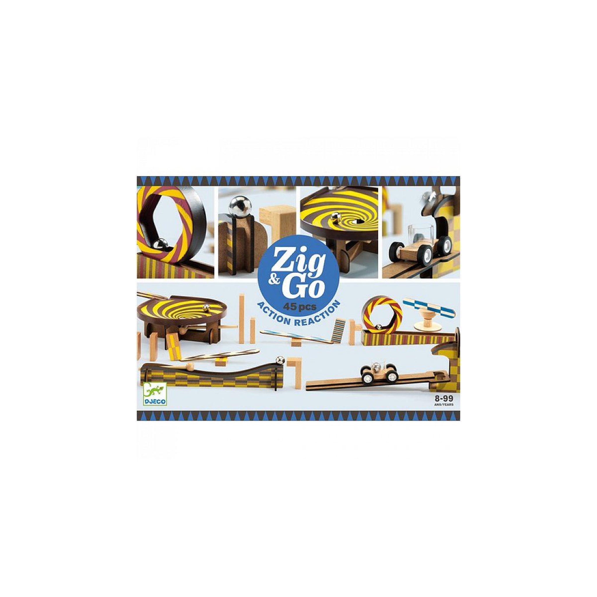 Djeco Jeu de billes et circuit zig  and  go wroom a moteur