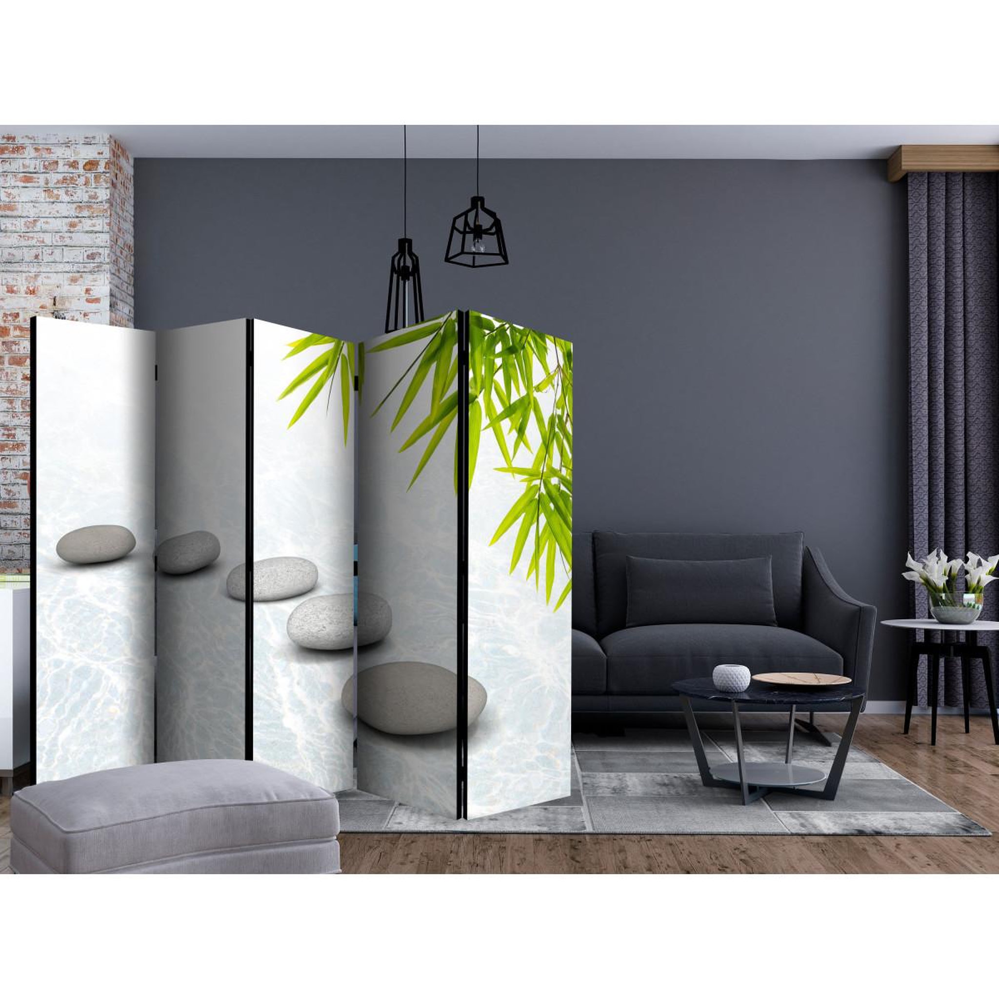 Voir la diapositive 2 : Paris Prix Paravent 5 volets  stoic calm  172x225cm