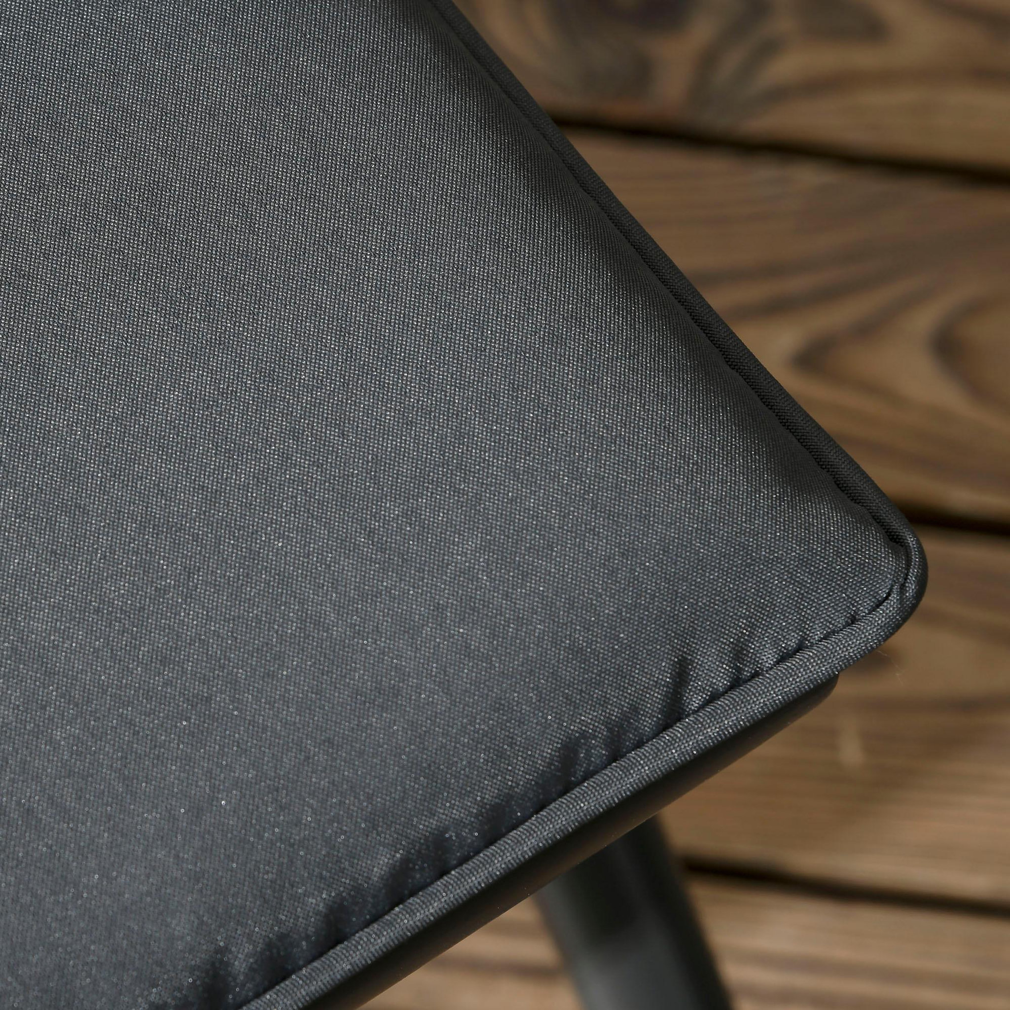 Voir la diapositive 4 : OUTSUNNY Ensemble salon de jardin design acapulco 4 places 5 pièces noir alu gris