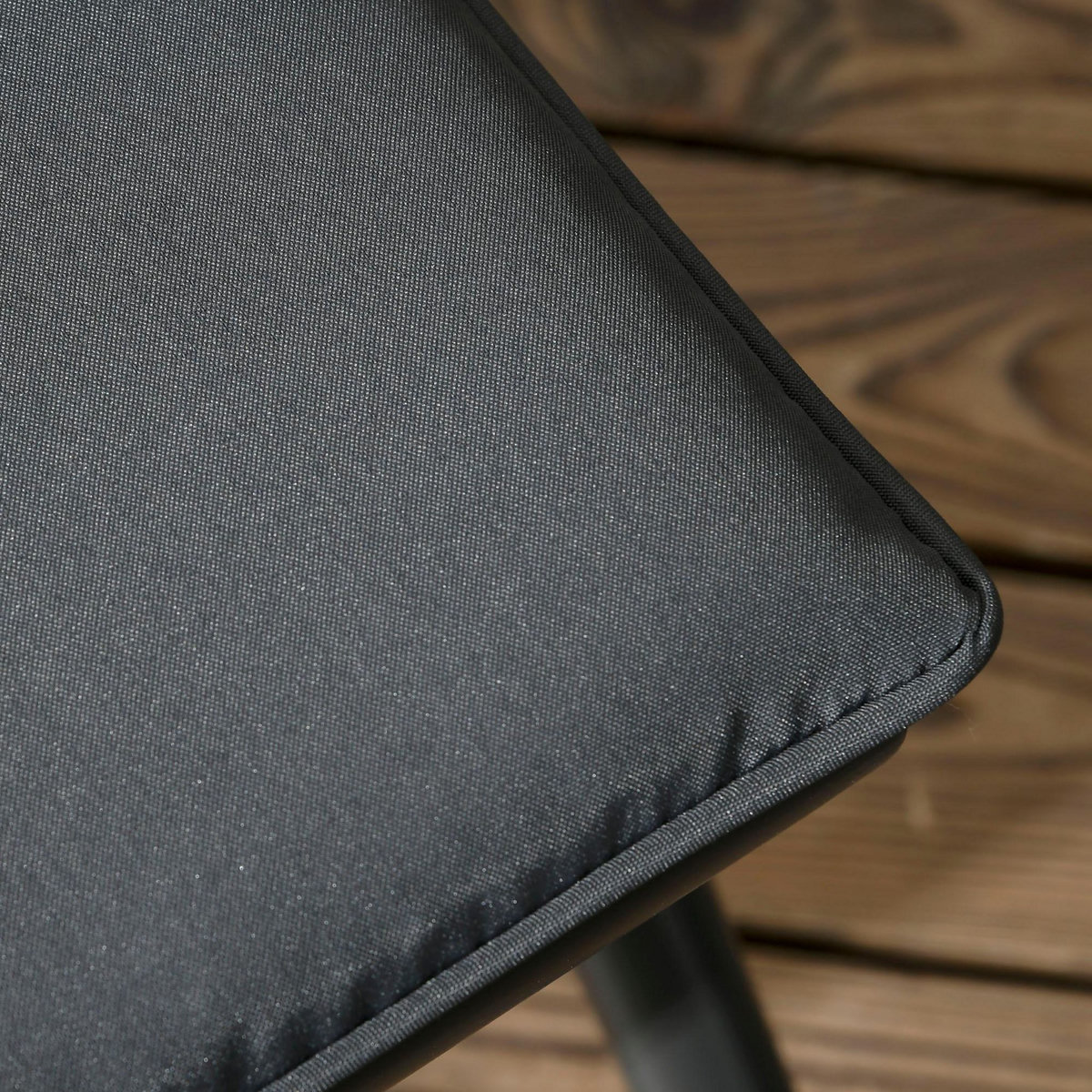 OUTSUNNY Ensemble salon de jardin design Acapulco 4 places 5 pièces noir alu gris