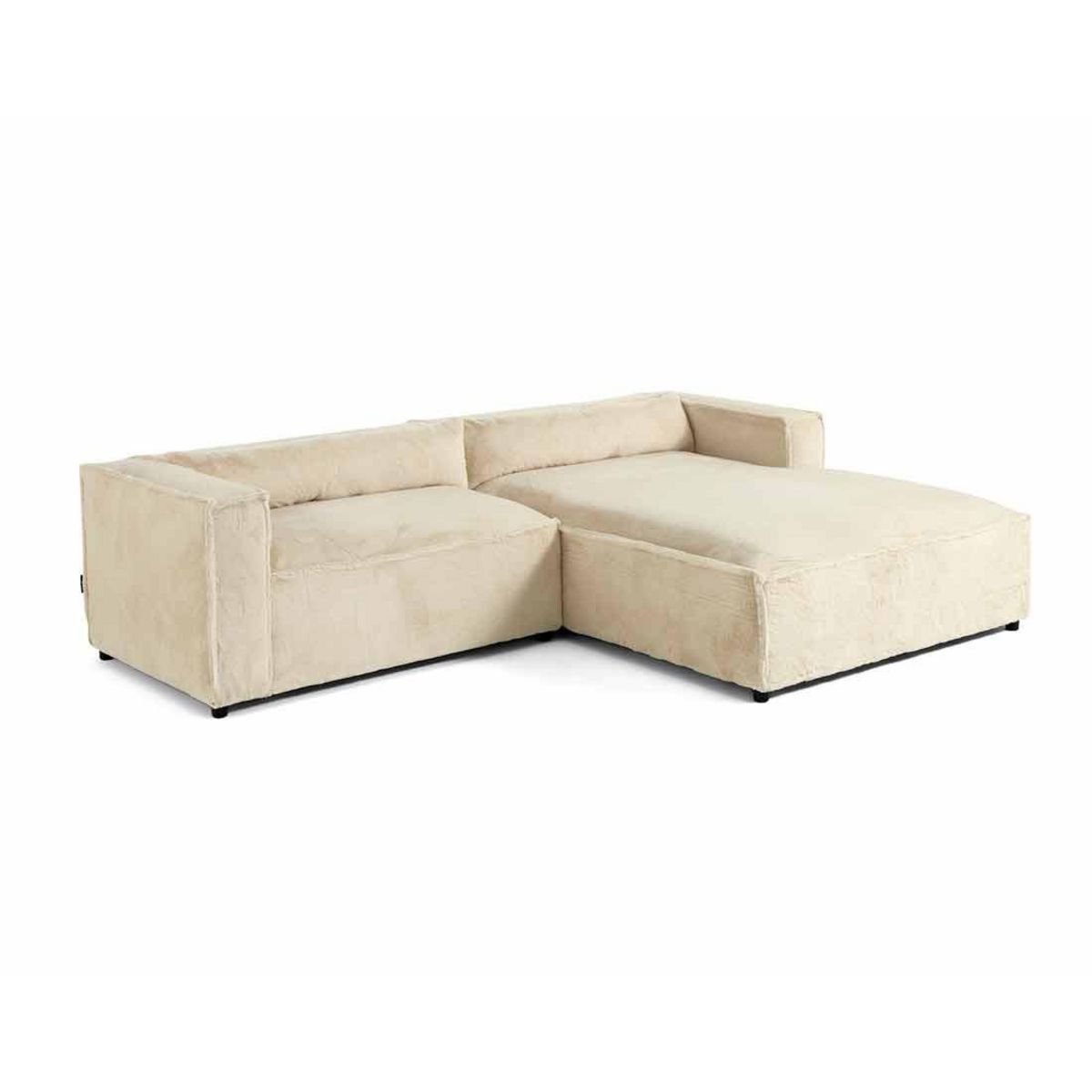 LISA DESIGN Ela - canapé d'angle droit 4 places - en fausse fourrure