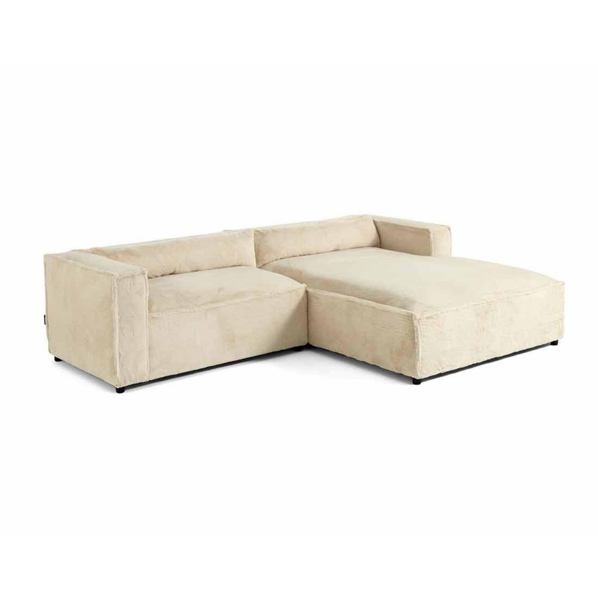 LISA DESIGN Ela - canapé d'angle droit 4 places - en fausse fourrure