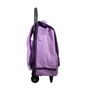 Voir la diapositive 3 : Bagtrotter BAGTROTTER Cartable à roulettes 38 cm La Reine des Neiges / Frozen Violet