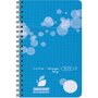AUCHAN Carnet à spirale 11x17cm - 180 pages - Petits carreaux 5x5 - bleu
