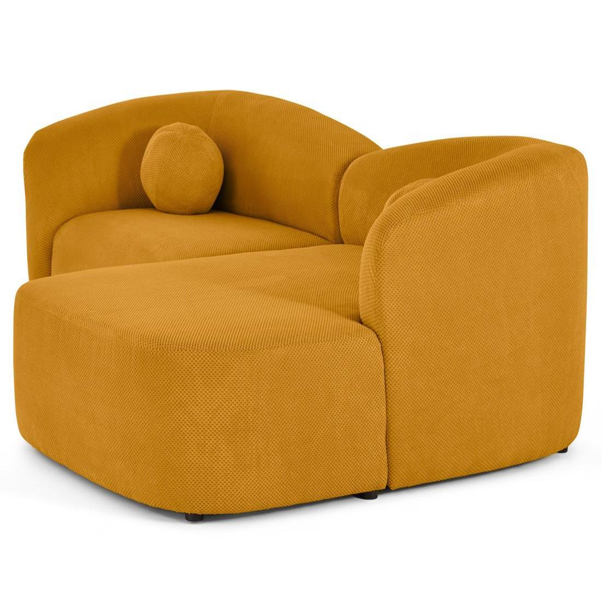 Voir la diapositive 3 : LISA DESIGN Charles - canapé d'angle droit 4 places en velours texturé