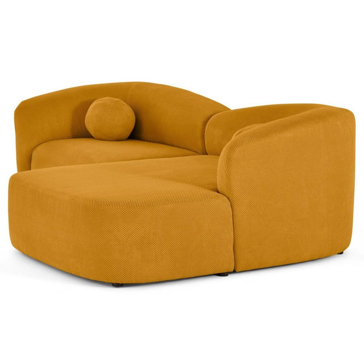 LISA DESIGN Charles - canapé d'angle droit 4 places en velours texturé