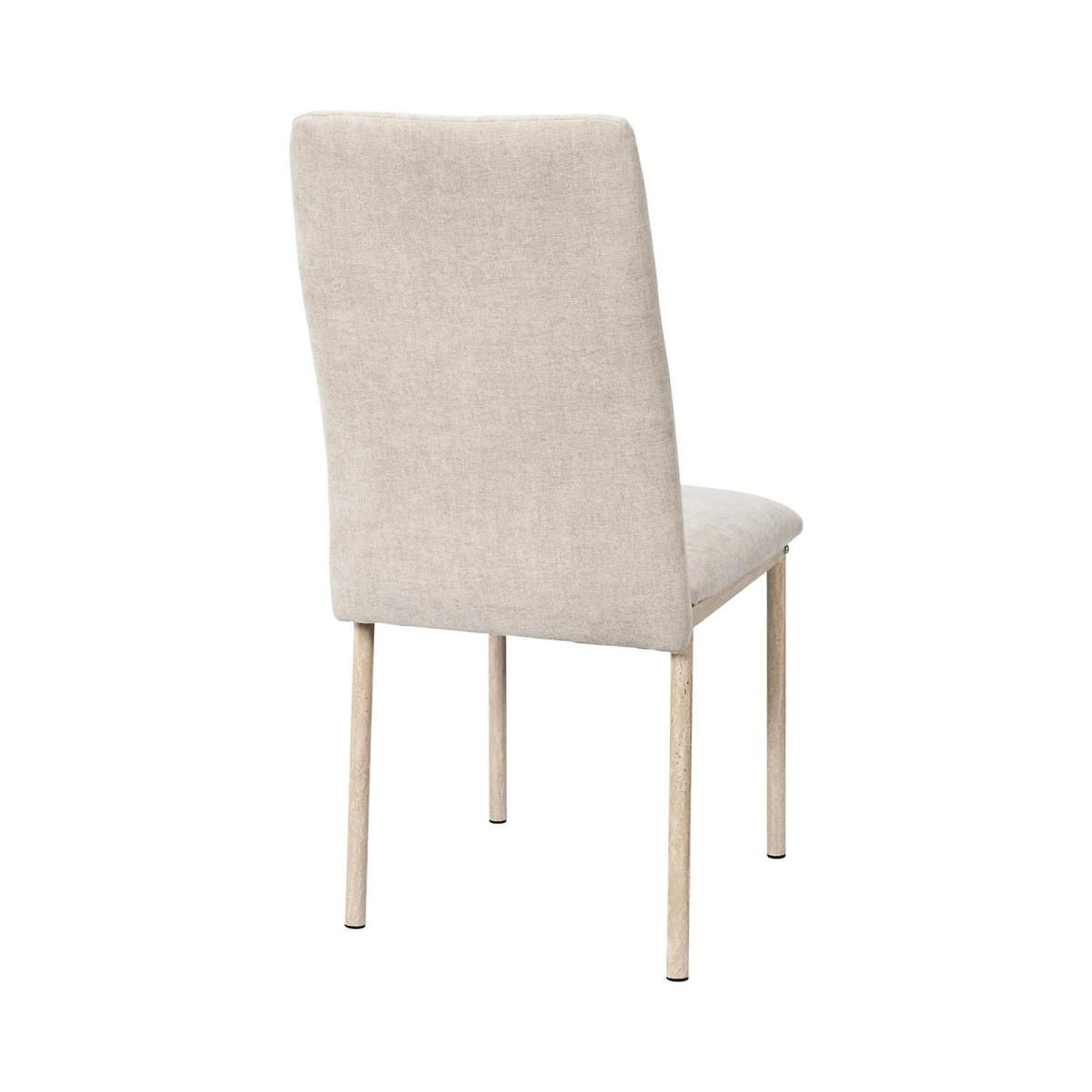 Voir la diapositive 5 : The Home Deco Factory Lot de 2 chaises de table  emilia  91cm beige