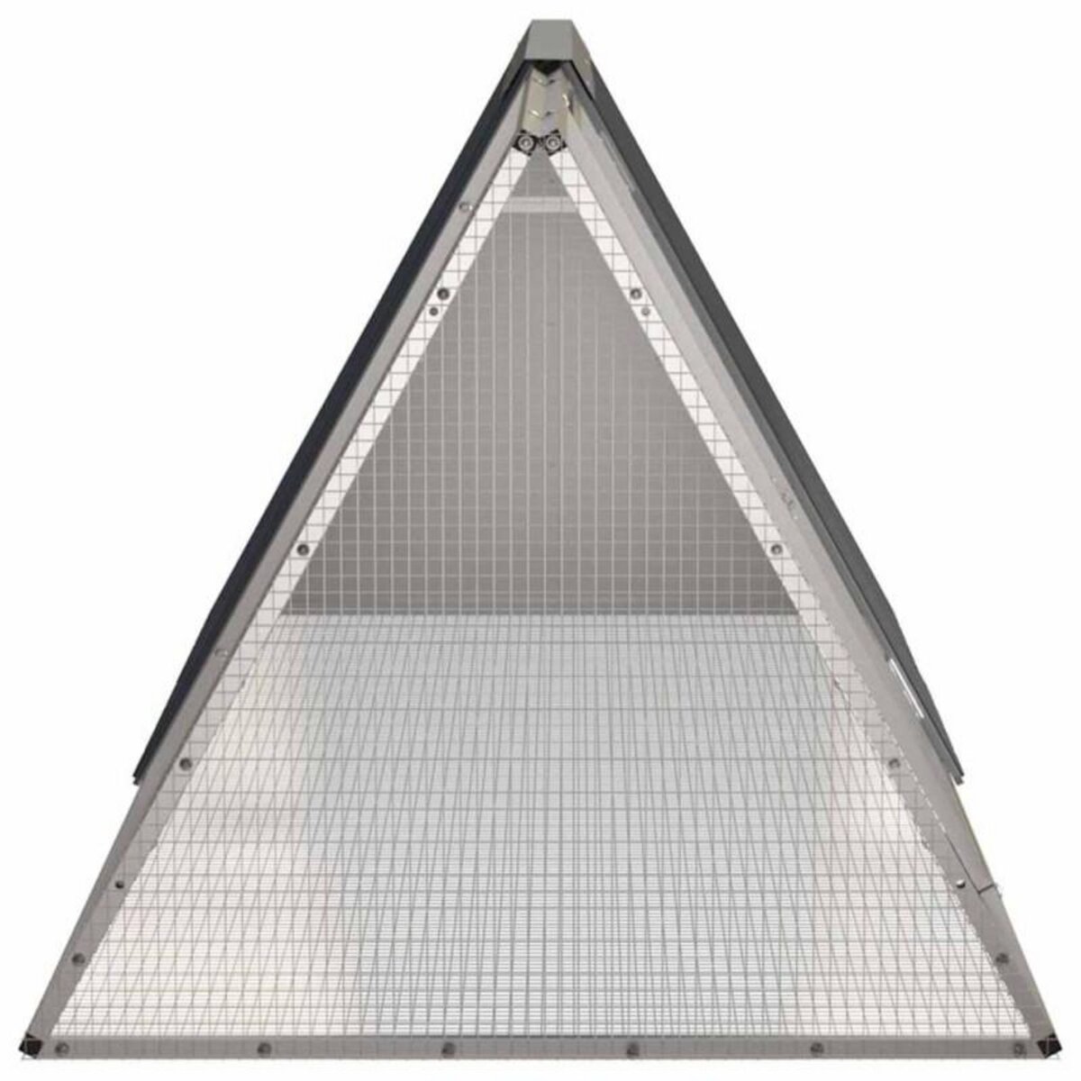 VIDAXL Cage pour lapin Anthracite 201,5x80,5x71 cm Acier galvanisé