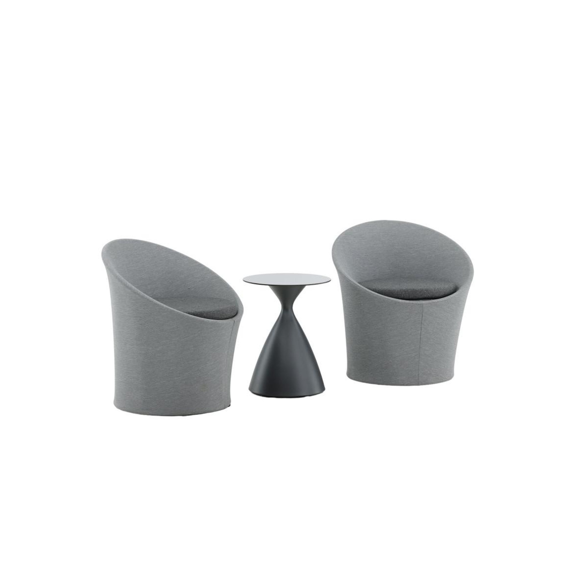 Voir la diapositive 2 : Paris Prix Salon de jardin design  spoga  73cm gris & noir
