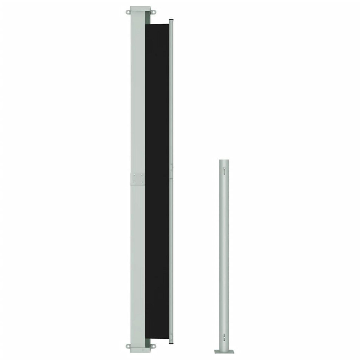 VIDAXL Auvent lateral retractable de patio 220x500 cm Noir