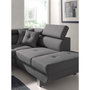 Voir la diapositive 5 : BEST MOBILIER Lisbona - canapé d'angle droit convertible - 5 places - avec têtières